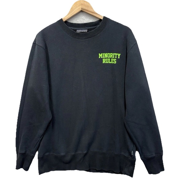 The Hundreds x Minority Rules Colab Crewneck Sweatshirt Size Med Black  Mosh Pit - Picture 2 of 11